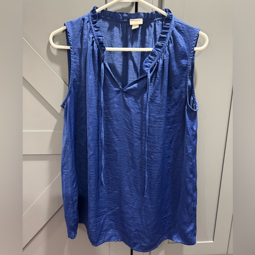 Blue Sleeveless Top